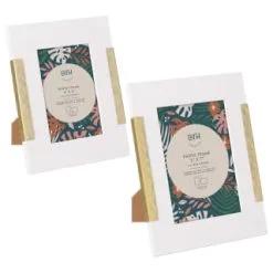 B&M Strip Photo Frame 5 X 7" - White & Gold 8 B&M Strip Photo Frame 5 X 7" - White & Gold -Furniture shop 380072 380074 white gold strip photo frame 1