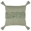 B&M Indigo Tufted Stripe Cushion With Tassels - Sage -Furniture shop 380494 indigo tufted stripe cushion with tassels sage