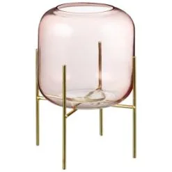B&M Pink Candle Holder On Stand