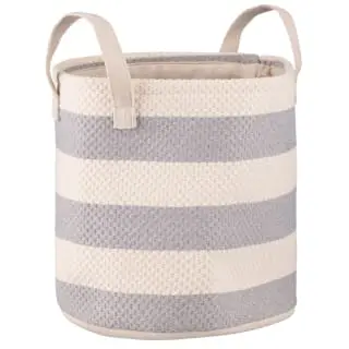 B&M Perissa Nordic Striped Basket - Blue & White 3 B&M Perissa Nordic Striped Basket - Blue & White