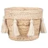 Wicker & Weave Serres Tassel Basket - Natural -Furniture shop 381892 serres tassel basket