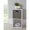 Lamia Lokken Cube Shelving Unit & Basket -Furniture shop 381894 lamia grey wicker lokken storage cube