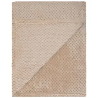 B&M Supersoft Waffle Throw - Stone 3 B&M Supersoft Waffle Throw - Stone - Image 2