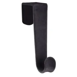 B&M Velvet Overdoor Hooks 4pk - Black 4 B&M Velvet Overdoor Hooks 4pk - Black - Image 2