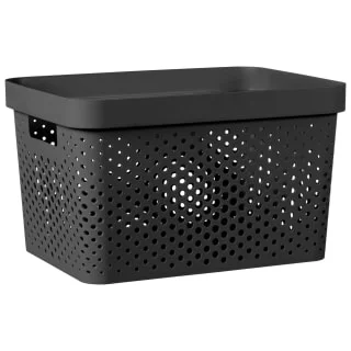 B&M Large Rectangular Spot Storage Basket - Black 3 B&M Large Rectangular Spot Storage Basket - Black