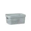 B&M Medium Rectangular Spot Storage Basket - Grey 1 B&M Medium Rectangular Spot Storage Basket - Grey -Furniture shop 384230 rectangular medium spot basket grey