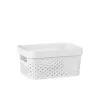 B&M Medium Rectangular Spot Storage Basket - White -Furniture shop 384302 rectangular medium spot basket white