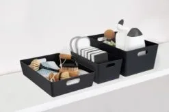 Home Essentials Soho Storage Tub 10 X 30 X 10cm - Graphite 9 Home Essentials Soho Storage Tub 10 X 30 X 10cm - Graphite -Furniture shop 384312 384322 384405 soho box graphite group 1