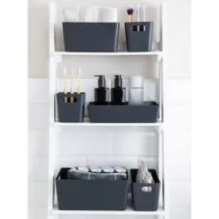 Home Essentials Soho Storage Tub 10 X 30 X 10cm - Graphite 8 Home Essentials Soho Storage Tub 10 X 30 X 10cm - Graphite -Furniture shop 384324 384325 384405 384409 384418 soho box graphite group1 1