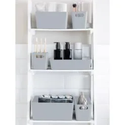 Home Essentials Soho Storage Tray 6 X 25.5 X 17cm - Grey 6 Home Essentials Soho Storage Tray 6 X 25.5 X 17cm - Grey -Furniture shop 384404 384408 384417 soho box grey group1 2