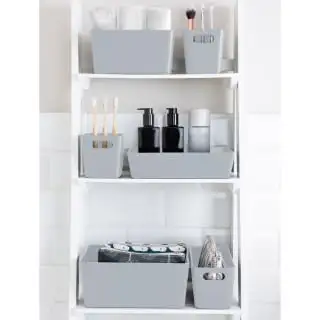 Home Essentials Soho Storage Tray 6 X 25.5 X 17cm - Grey 4 Home Essentials Soho Storage Tray 6 X 25.5 X 17cm - Grey - Image 2