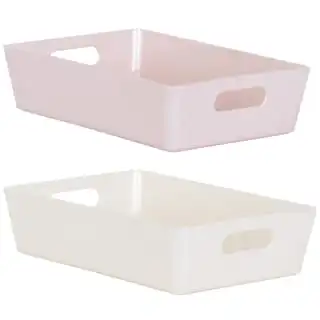 Home Essentials Soho Storage Tray 6 X 25.5 X 17cm - Cream 5 Home Essentials Soho Storage Tray 6 X 25.5 X 17cm - Cream - Image 3
