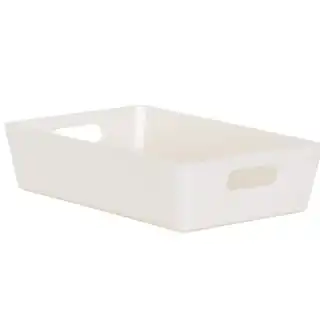 Home Essentials Soho Storage Tray 6 X 25.5 X 17cm - Cream 3 Home Essentials Soho Storage Tray 6 X 25.5 X 17cm - Cream