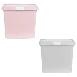 B&M Waffle Clip Box Storage Cube 14L - Dusty Pink 7 B&M Waffle Clip Box Storage Cube 14L - Dusty Pink - Image 5