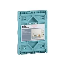 Home Essentials Mini Stacking Fold Flat Crate 22.2 X 15 X 8.7cm - Teal -Furniture shop 384982 home essebtials mini stacking fold flat crate soft teal