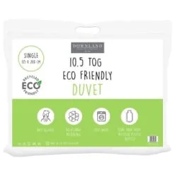Downland Eco-Friendly Anti-Allergy 10.5 Tog Duvet - Single