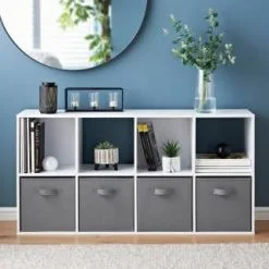 Lokken 8 Cube Shelving Unit With 4 Baskets 5 Lokken 8 Cube Shelving Unit With 4 Baskets -Furniture shop 385647 lokken 8 cube shelving with 4 baskets