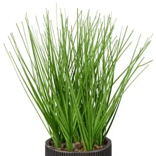B&M Artificial Grass In Black Rattan Pot 4 B&M Artificial Grass In Black Rattan Pot - Image 2
