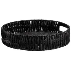 B&M Black Woven Tray