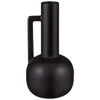 B&M Black Ceramic Vase 3 B&M Black Ceramic Vase