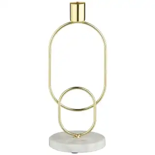 B&M Marble & Gold Candle Holder 3 B&M Marble & Gold Candle Holder
