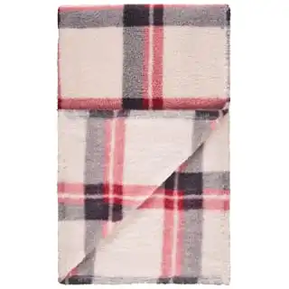 Simply Everyday Check Sherpa Throw - Red 5 Simply Everyday Check Sherpa Throw - Red - Image 3
