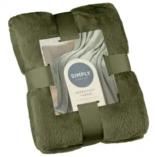 Simply Everyday Super Soft Throw - Green 3 Simply Everyday Super Soft Throw - Green