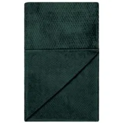 B&M Waffle Throw - Dark Green -Furniture shop 388773 waffle throw dark green