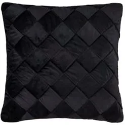 B&M Rubin Black Velvet Basket Weave Cushion