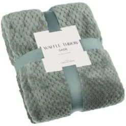B&M Waffle Throw - Sage