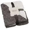 B&M Montana Two Tone Sherpa Throw - Charcoal -Furniture shop 388866 montana two tone sherpa throw charcoal