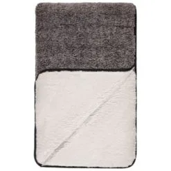 B&M Montana Two Tone Sherpa Throw - Charcoal -Furniture shop 388866 montana two tone sherpa throw charcoal 3