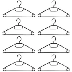 B&M Swivel Hook Hangers 8pk - Black -Furniture shop 389262 home organisation 8pk swivel hook hangers black 2