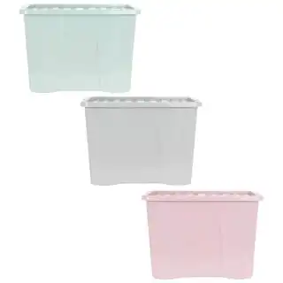 B&M Storage Box With Lid 80L - Dusty Pink 7 B&M Storage Box With Lid 80L - Dusty Pink - Image 5