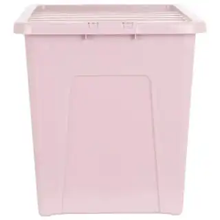 B&M Storage Box With Lid 80L - Dusty Pink 6 B&M Storage Box With Lid 80L - Dusty Pink - Image 4