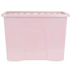 B&M Storage Box With Lid 80L - Dusty Pink 9 B&M Storage Box With Lid 80L - Dusty Pink -Furniture shop 391383 dusty pink 80l storage box and lid