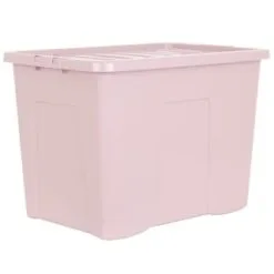 Furniture shop 3 B&M Storage Box With Lid 80L - Dusty Pink