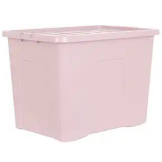 B&M Storage Box With Lid 80L - Dusty Pink 3 B&M Storage Box With Lid 80L - Dusty Pink