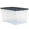 B&M Large Clear Storage Box With Lid 60L - Black 2 B&M Large Clear Storage Box With Lid 60L - Black -Furniture shop 391386 clear 60 litre box with lid black 2