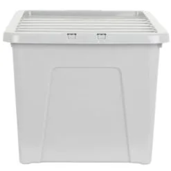 B&M Storage Box With Lid 60L - Grey 10 B&M Storage Box With Lid 60L - Grey -Furniture shop 391387 grey 60l storage box