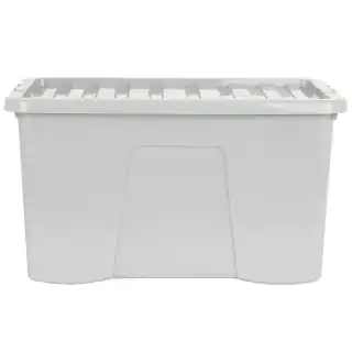 B&M Storage Box With Lid 60L - Grey 5 B&M Storage Box With Lid 60L - Grey - Image 3