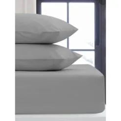 Simply Everyday Silver Single Fitted Sheet