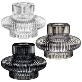 Karina Bailey Tealight Dinner Candle Holder - Grey 4 Karina Bailey Tealight Dinner Candle Holder - Grey - Image 2