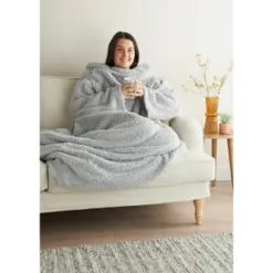 Home Essentials Teddy TV Blanket - Silver 11 Home Essentials Teddy TV Blanket - Silver -Furniture shop 393423 home essentials teddy tv blanket silver