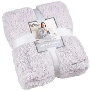 Home Essentials Teddy TV Blanket - Silver 3 Home Essentials Teddy TV Blanket - Silver