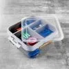 B&M Clear 2 Tier Clip Lid Organiser -Furniture shop 394046 clear 2 teir clip lid organiser