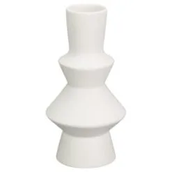 B&M Small Shaped Vase - White