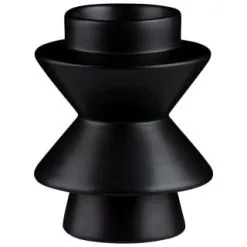 B&M Eden Life Ceramic Candle Holder - Black