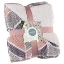 Simply Everyday Simply Geo Blush Waffle Throw