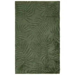 Home & Co Large Leaf Embossed Green Throw 5 Home & Co Large Leaf Embossed Green Throw - Image 3